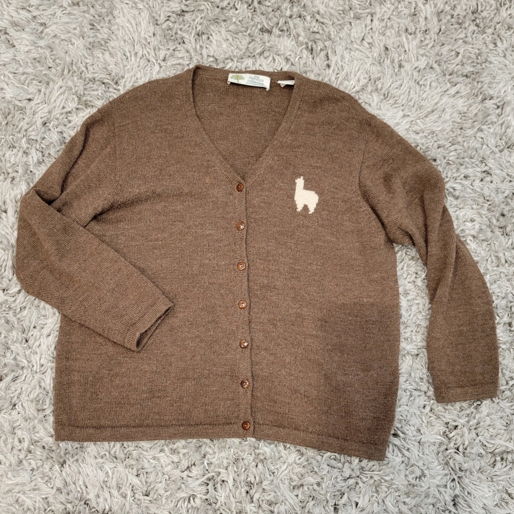 Alpaca Cardigan (Real Alpaca Fiber) - Picture 3 of 7